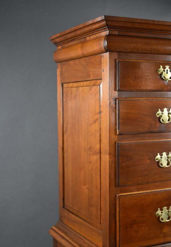 George I Solid Walnut Chest on Stand - Image 4