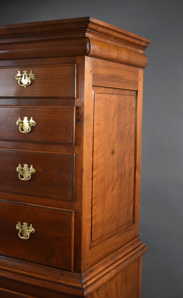 George I Solid Walnut Chest on Stand - Image 6