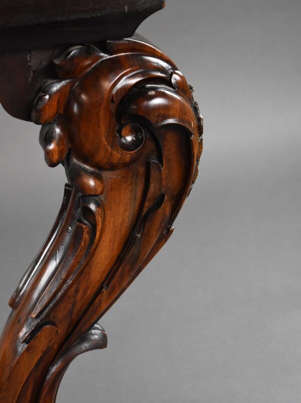 Victorian Burr Walnut & Marquetry Centre Table - Image 6