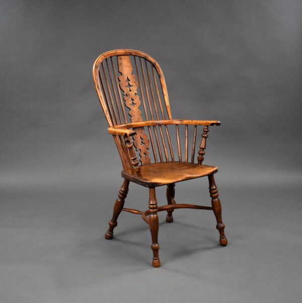 19th Century Yew & Elm High Back Windsor Chair