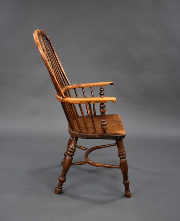 19th Century Yew & Elm High Back Windsor Chair - Image 3