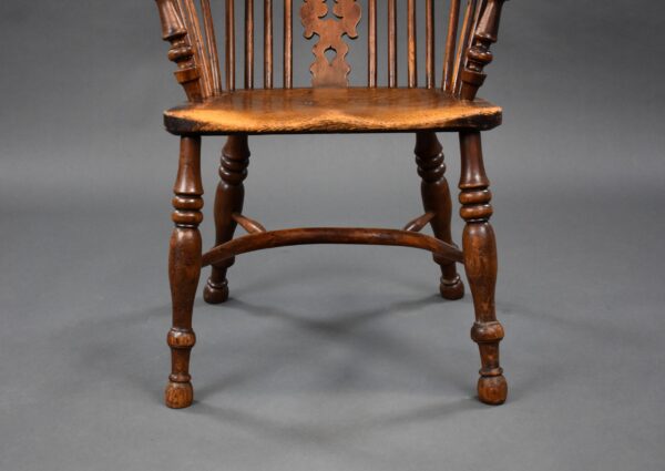 19th Century Yew & Elm High Back Windsor Chair - Image 8