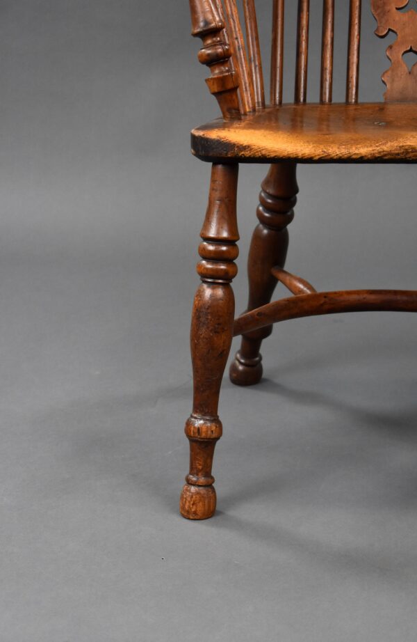 19th Century Yew & Elm High Back Windsor Chair - Image 9