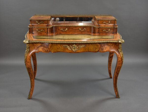 Victorian Burr Walnut Writing Table - Image 2