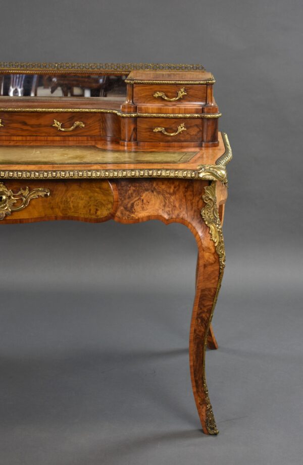 Victorian Burr Walnut Writing Table - Image 6