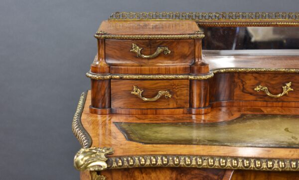 Victorian Burr Walnut Writing Table - Image 3