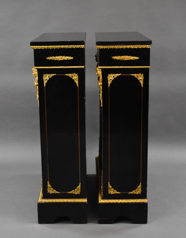 Pair of 19th Century French Boulle Pier Cabinets - Image 11