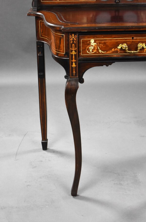 Victorian Rosewood Inlaid Writing Table