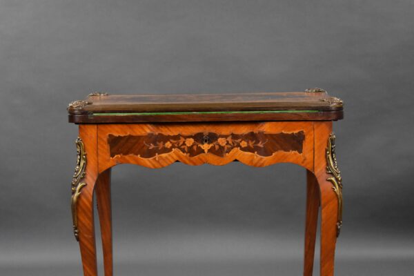 Victorian Marquetry Card Table - Image 2