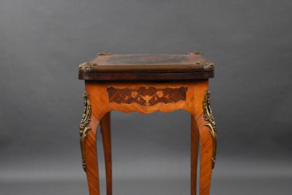 Victorian Marquetry Card Table - Image 7