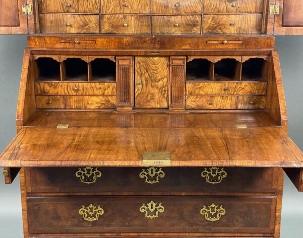 George II Walnut Bureau Bookcase - Image 5