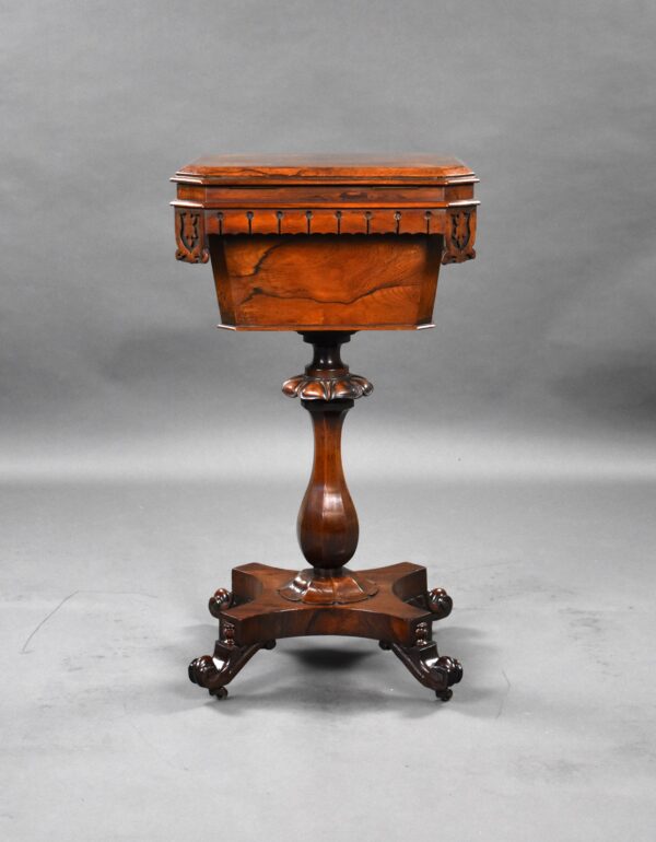 William IV Rosewood Tea Poy - Image 5