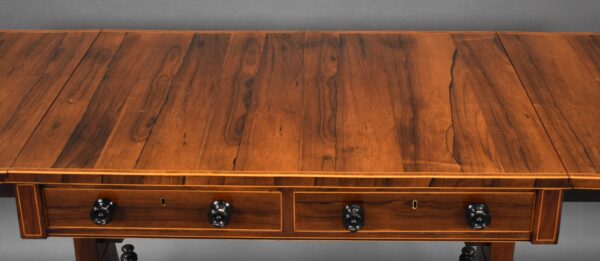 Regency Rosewood Sofa Table - Image 7