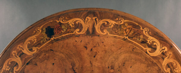 Victorian Walnut & Marquetry Breakfast Table - Image 8