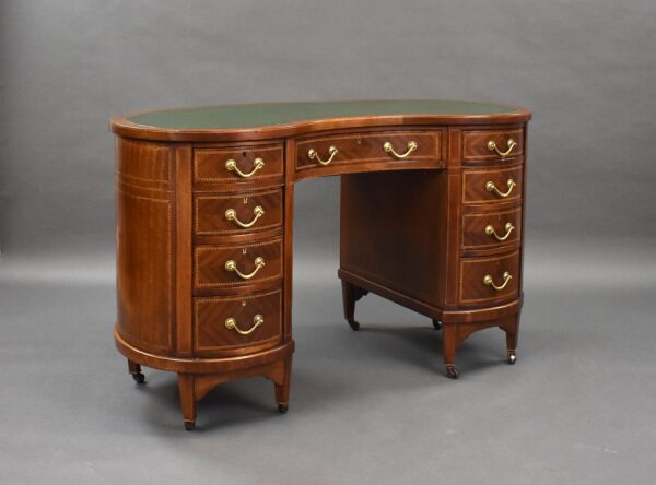 Victorian Mahogany Kidney Shaped Desk