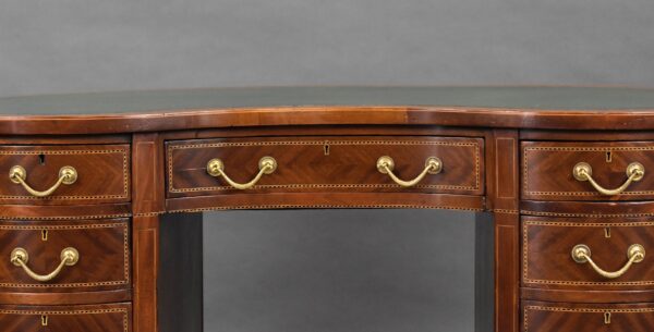 Victorian Mahogany Kidney Shaped Desk - Image 6