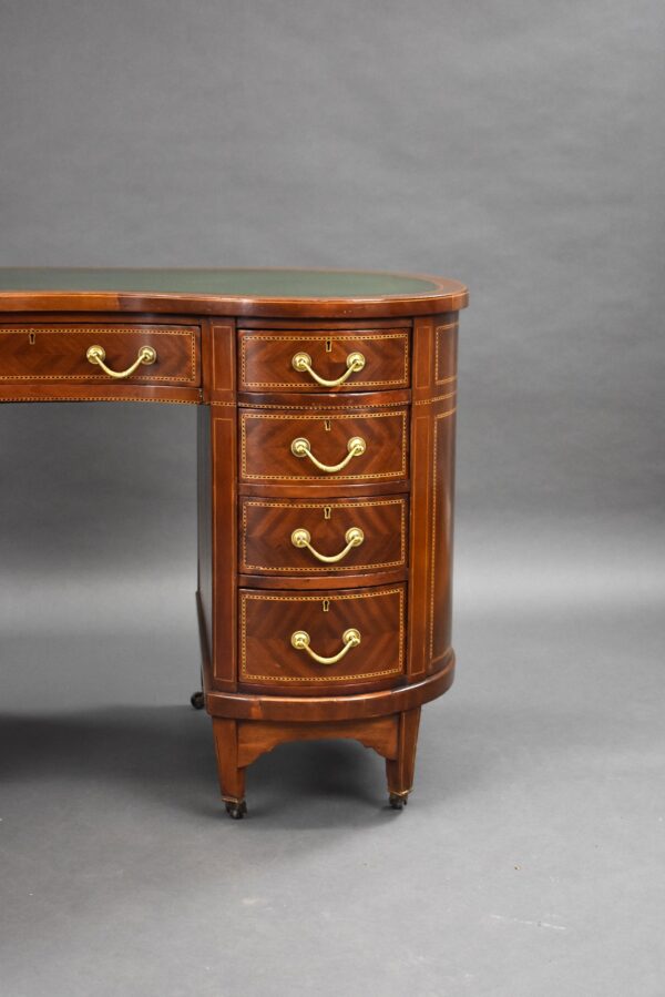 Victorian Mahogany Kidney Shaped Desk - Image 5