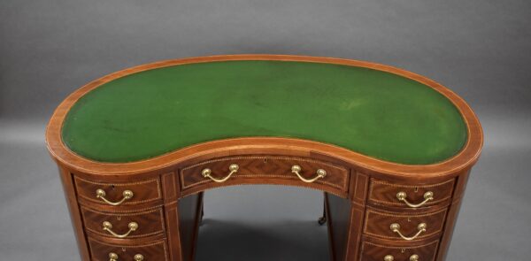 Victorian Mahogany Kidney Shaped Desk - Image 4