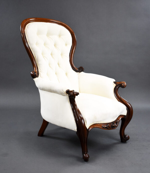 Pair of Victorian Mahogany Armchairs - Image 5