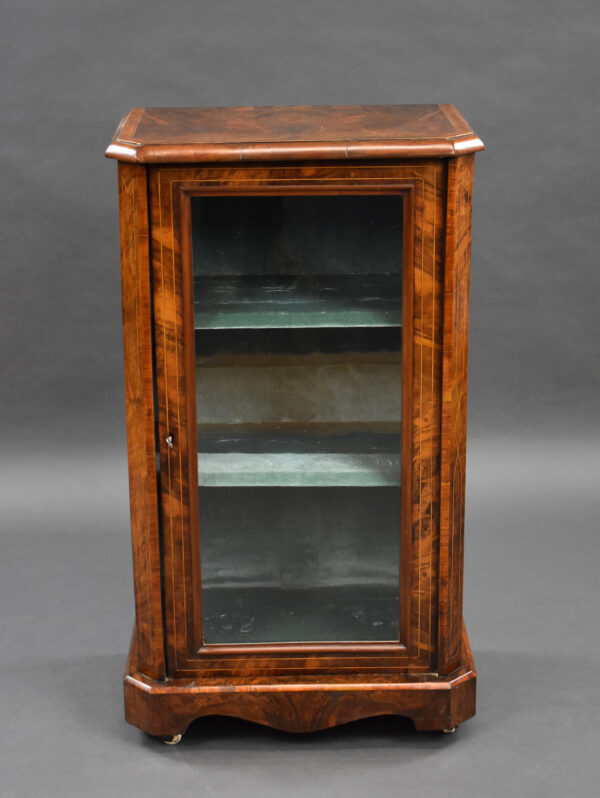 Victorian Burr Walnut Music Cabinet - Image 2