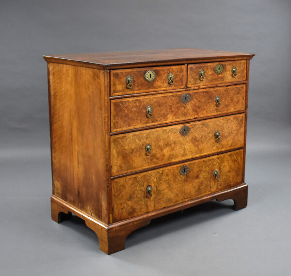 George II Burr Walnut Chest of Drawers