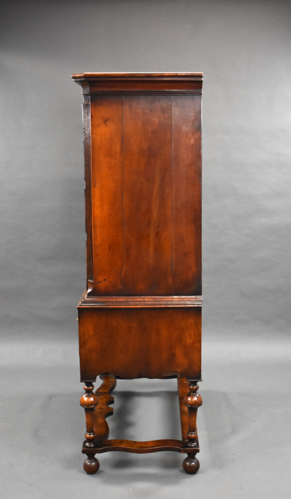 19th Century Figured Walnut Chest on Stand - Image 5