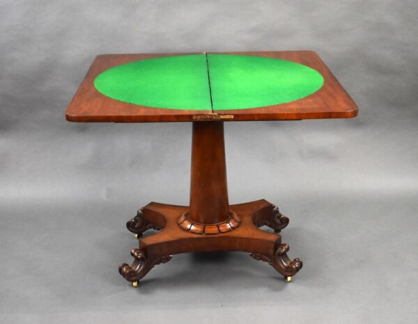 William IV Mahogany Card Table - Image 9