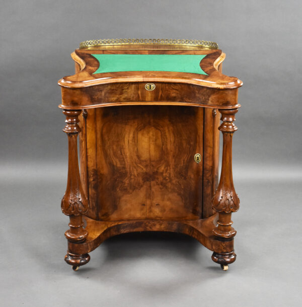 Victorian Burr Walnut Davenport - Image 9