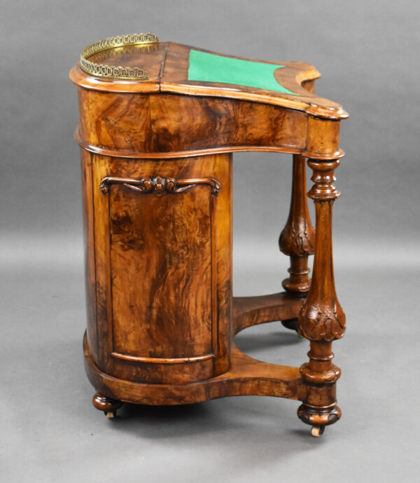 Victorian Burr Walnut Davenport - Image 8