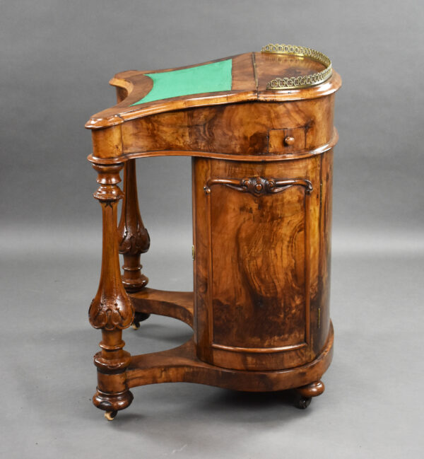 Victorian Burr Walnut Davenport - Image 6