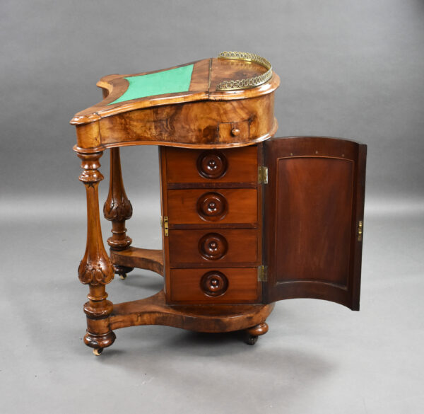 Victorian Burr Walnut Davenport - Image 5