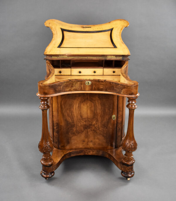 Victorian Burr Walnut Davenport - Image 3