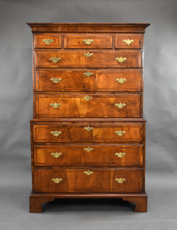 George III Walnut Chest on Chest