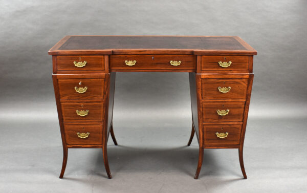 Victorian Rosewood Pedestal Desk