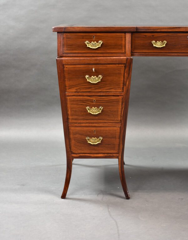 Victorian Rosewood Pedestal Desk - Image 10