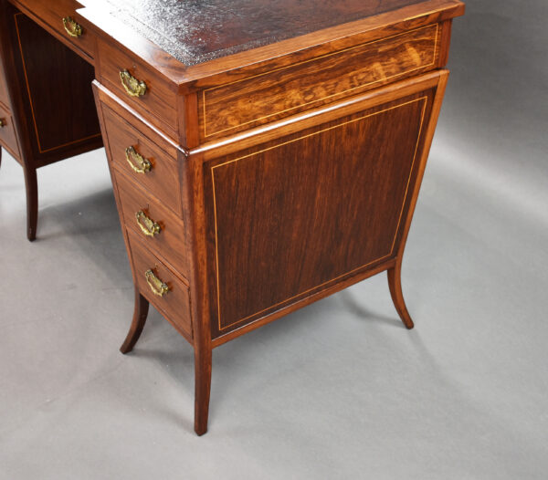 Victorian Rosewood Pedestal Desk - Image 6