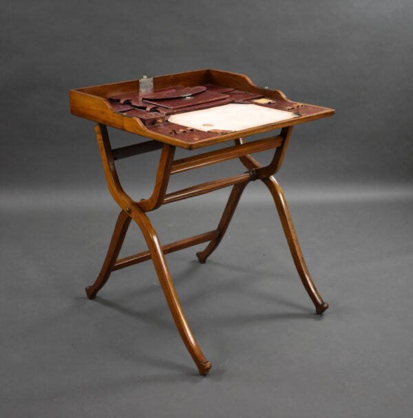 Victorian Walnut Campaign Travelling Desk