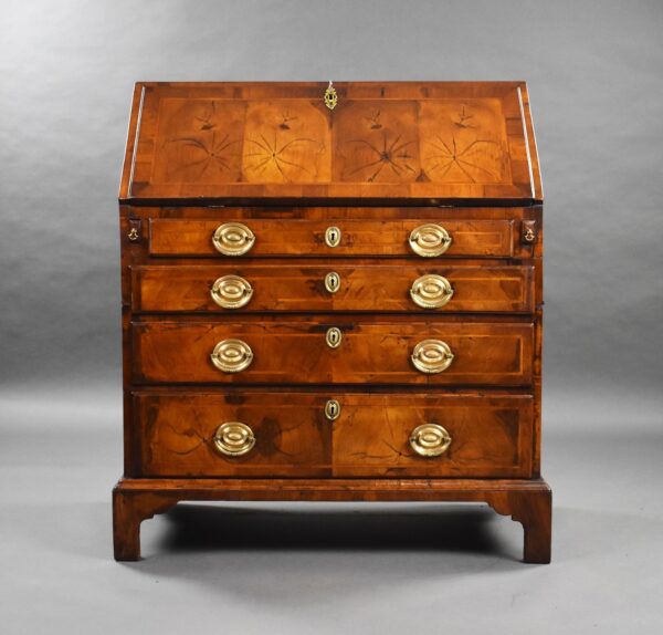 George II Walnut & Oyster Veneer Bureau