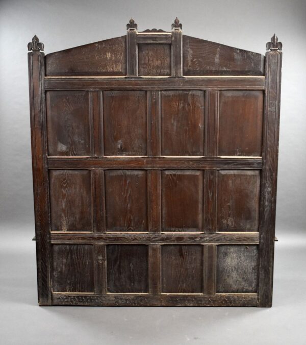 18th Century and later Carved Oak high back settle/bench - Image 3