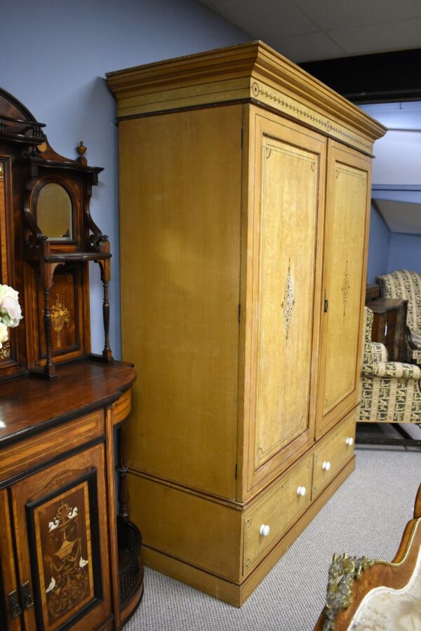 Victorian Ash Two Door Wardrobe - Image 2