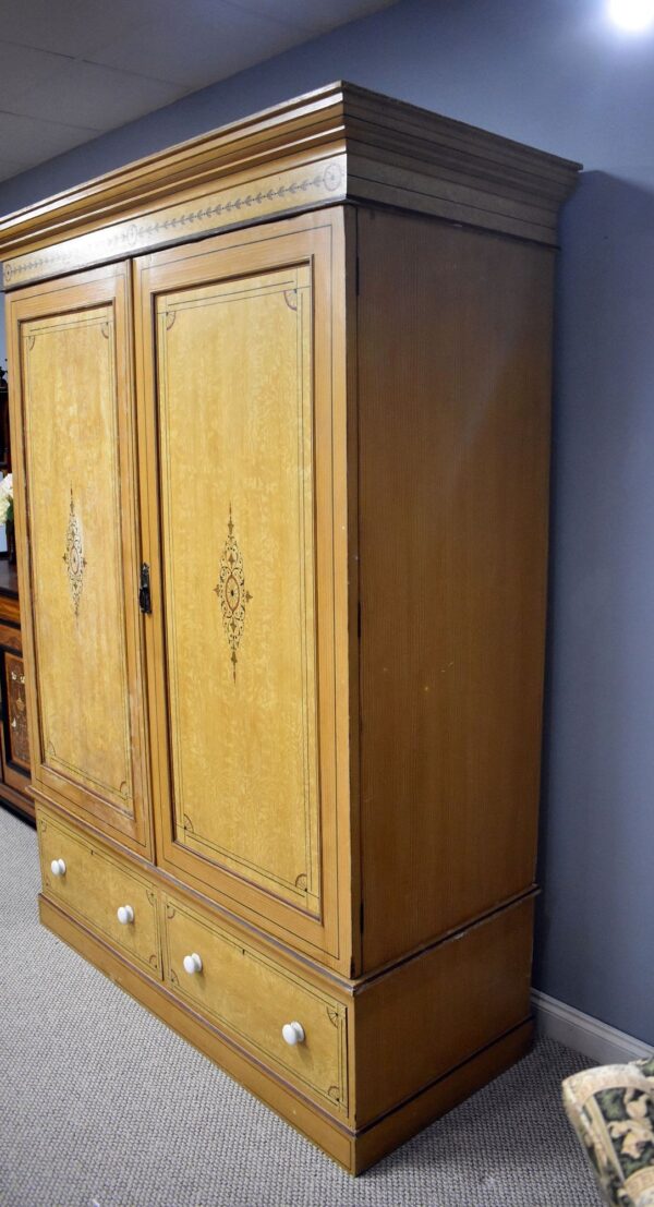 Victorian Ash Two Door Wardrobe - Image 5