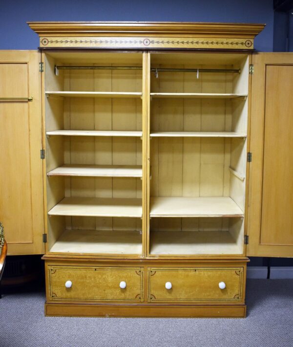 Victorian Ash Two Door Wardrobe - Image 4