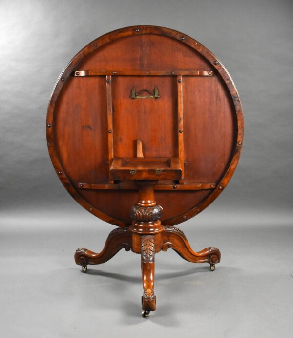 Victorian Burr Walnut Round Breakfast Table - Image 6