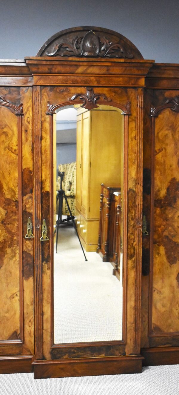 Victorian Burr Walnut Wardrobe - Image 4