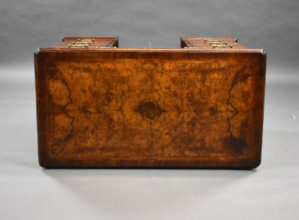 Antique Burr Walnut Kneehole Desk - Image 5