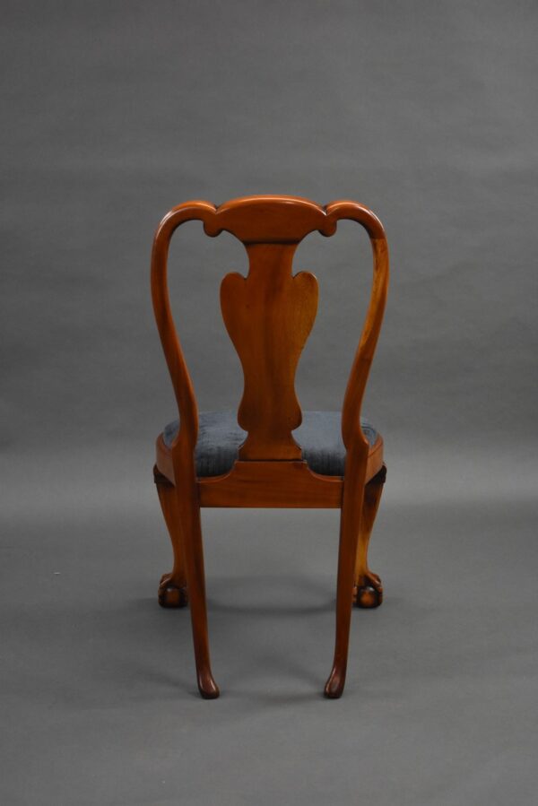 Set Ten George II Style Walnut Dining Chairs - Image 4