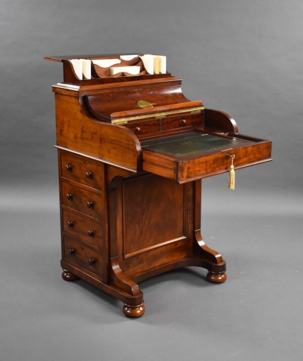 Victorian Mahogany Piano Top Pop Up Davenport - Image 13