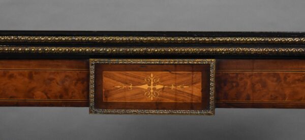 Victorian Burr Walnut Inlaid Card Table - Image 10