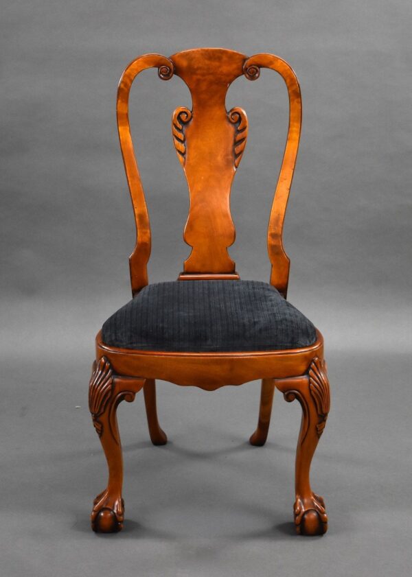 Set Ten George II Style Walnut Dining Chairs - Image 11