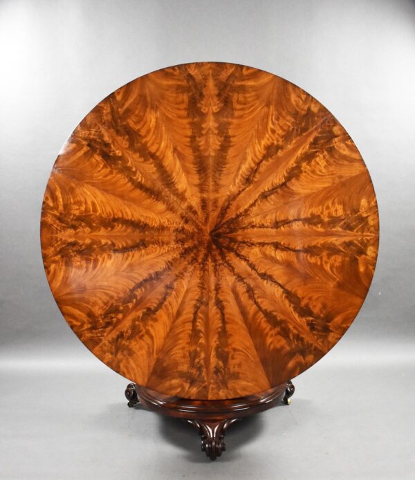 Quality William IV Mahogany Circular Breakfast/Dining Table - Image 8